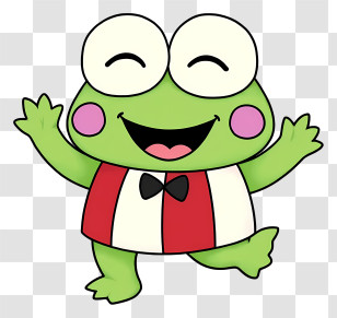 Keroppi - Happy Green Frog Cartoon Character Transparent PNG