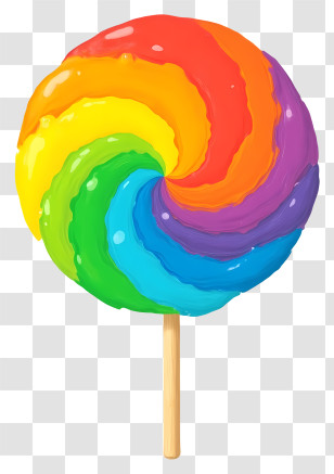 Colorful Lollipop - Colorful Rainbow Lollipop Illustration Transparent PNG