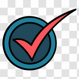 Check Mark Symbol - Blue And Red Checkmark Symbol Transparent PNG