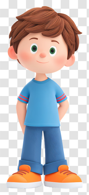 Handsome Cartoon Boy - Smiling Cartoon Boy Character Transparent PNG