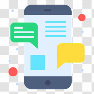 Smartphone - Smartphone With Messages Transparent PNG