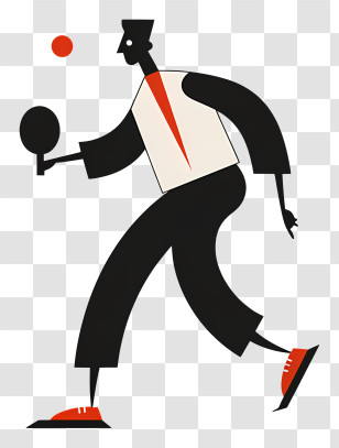 Table Tennis Player - Ping Pong Player In Action Transparent PNG