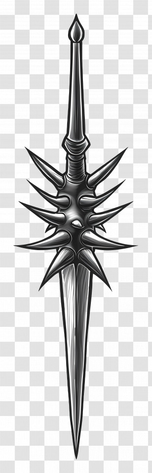 Spike - Spiked Sword With Sharp Edges Transparent PNG