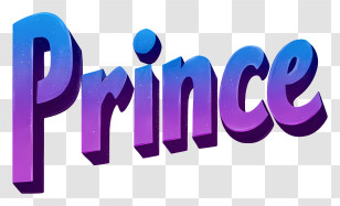 Prince Logo - Purple Prince Script Text Transparent PNG