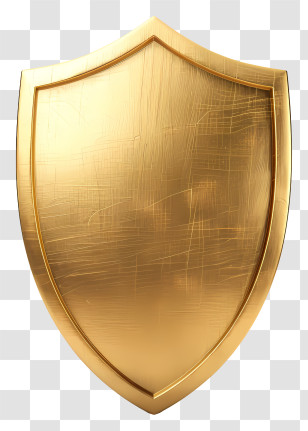 Gold Shield - Shiny Golden Shield Icon Design Transparent PNG