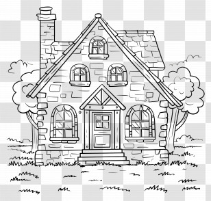 Doodle House - Small Cute Doodle House Transparent PNG
