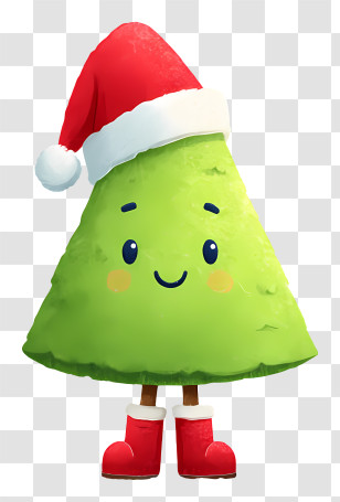 Cute Christmas Tree - Cute Christmas Tree Character Transparent PNG