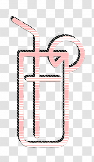 Linear Detailed Travel Elements Icon Cocktail Icon Transparent PNG