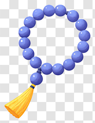 Ramadan Prayer Beads - Blue Prayer Beads With Tassel Transparent PNG