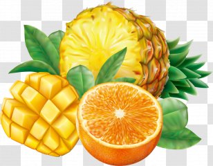 Juice Smoothie Pineapple Orange - Vegetable - Tempting Mango Transparent PNG