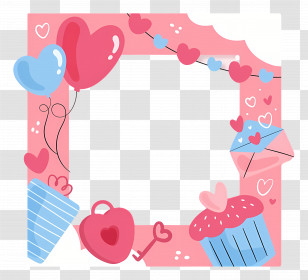 Valentine Frame - Festive Party Frame Transparent PNG