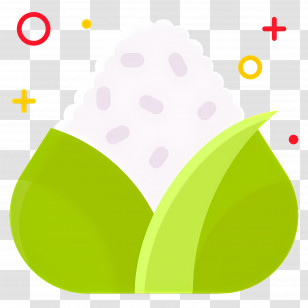 Zongzi - Rice Ball Wrapped In Green Leaf Transparent PNG