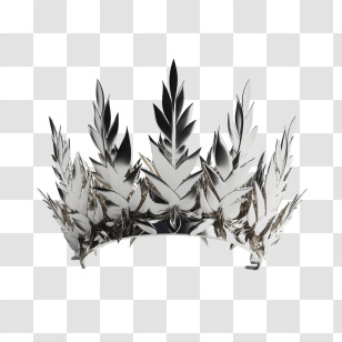 Silver Crown - Elegant Silver Crown Transparent PNG