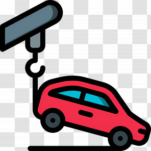 Tow Truck - Simplified Car Towing Service Icon Transparent PNG