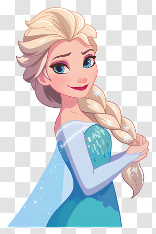 Frozen Elsa - Glitched Character In Digital Art Transparent PNG