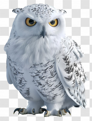 Snowy Owl - White Snowy Owl Illustration Transparent PNG