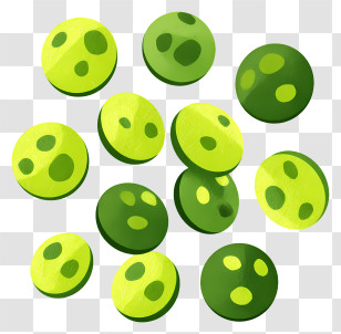 Matcha Chocolate Chips - Green Polka Dot Pattern Transparent PNG