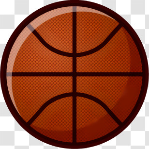 Icon - Orange Basketball Illustration With Texture Transparent PNG