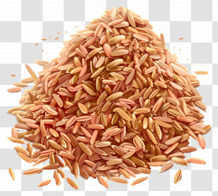 Brown Rice - Pile Of Brown Rice Grains Transparent PNG