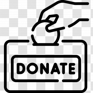 Donate Box - Donation Hand With Coin And Box Symbol Transparent PNG