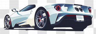 Luxury Car - White Sports Car Transparent PNG