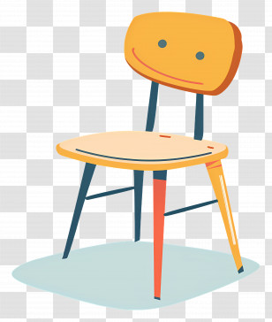 Chair - Cartoon Yellow Chair Illustration Transparent PNG