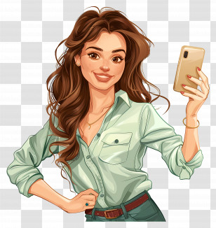 Woman Taking Selfie - Woman Taking A Selfie Transparent PNG