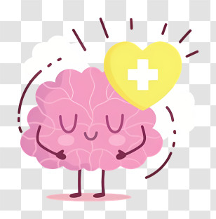 Cartoon Brain - Brain Cartoon Illustration For Health Concept Transparent PNG