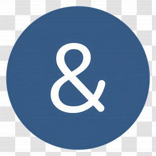 Ampersand Symbol - Ampersand Symbol In Blue Circle Transparent PNG