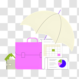 Briefcase - Illustration Of Financial Protection And Growth Transparent PNG