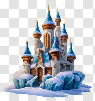 Frozen Castle - Icy Floating Castle Transparent PNG
