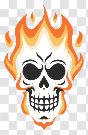 Skull - Flaming Skull Illustration Transparent PNG