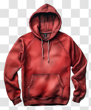 Hoodie - Red Hoodie For Casual Comfort Transparent PNG