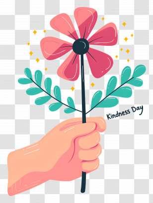 World Kindness Day - Pink Flower For Kindness Day Transparent PNG