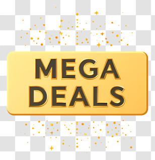 Mega Deals - Mega Deals Gold Badge Transparent PNG