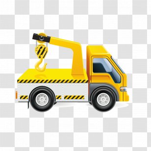 Car Tow Truck Automobile Repair Shop Semi-trailer - Commercial Vehicle - Crane Vector Transparent PNG