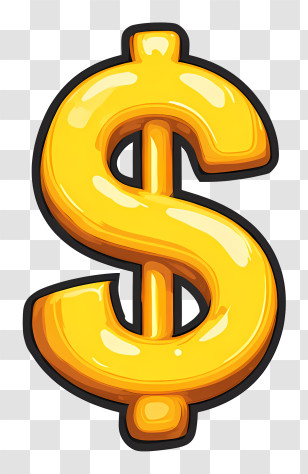 Money Icon - Golden Dollar Sign Illustration Transparent PNG