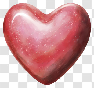 Heart Shaped Rock - Glossy Red Heart For Romantic Occasions Transparent PNG