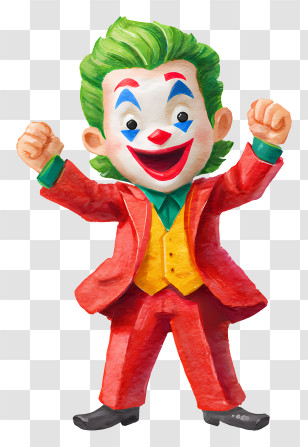 Playful Clown - Happy Red-Suited Clown Illustration Transparent PNG