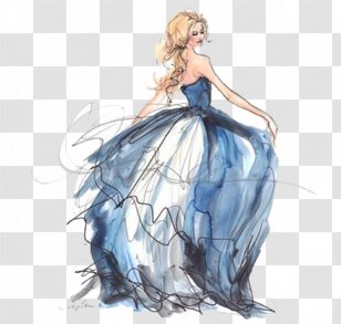 Fashion Illustration Drawing Dress Sketch Croquis Transparent Png