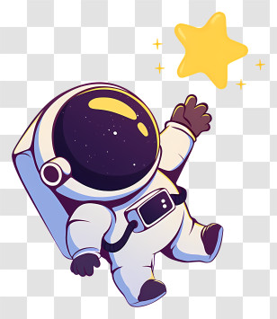 National Space Day - Cartoon Astronaut Transparent PNG