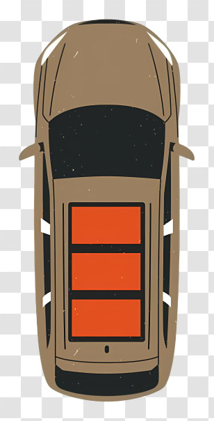 Cartoon Car - Top View Of A Car Transparent PNG