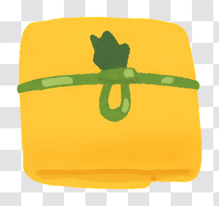 Food Elements - Yellow Wrapped Gift Transparent PNG