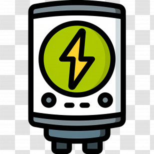 Water Heater - Electric Water Heater With Power Symbol Transparent PNG