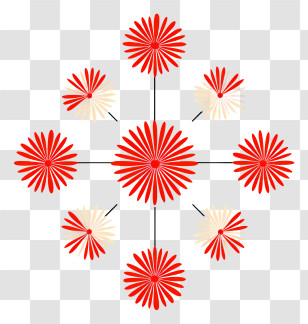 Small Fireworks - Red Fireworks Pattern Design Transparent PNG
