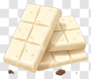 White Chocolate - White Chocolate Pieces With Smooth Texture Transparent PNG