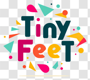 Tiny Feet - Tiny Feet Colorful Playful Logo Transparent PNG