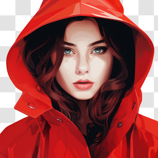 National Wear Red Day - Girl In Red Hood Transparent PNG