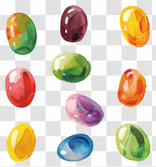 Jelly Beans - Colorful Jelly Beans Illustration Transparent PNG