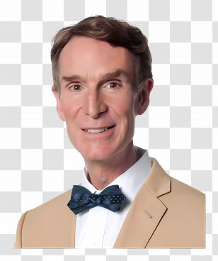 Bill Nye - Portrait Of A Man In Suit With Bow Tie Transparent PNG